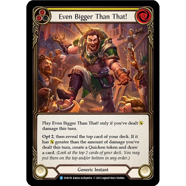 Image for Even Bigger Than That! (Yellow) (EVR174) (EVR) - Flesh and Blood TCG