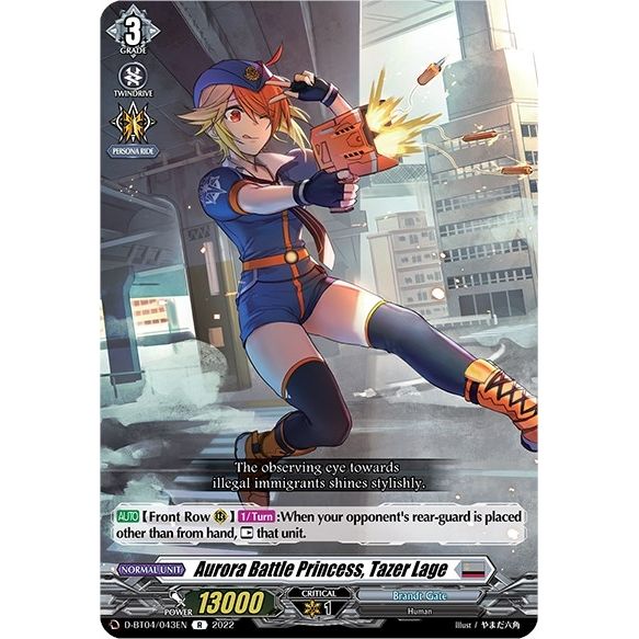 Image for Aurora Battle Princess, Tazer Lage (D-BT04/043EN) (D-BT04) - Cardfight Vanguard
