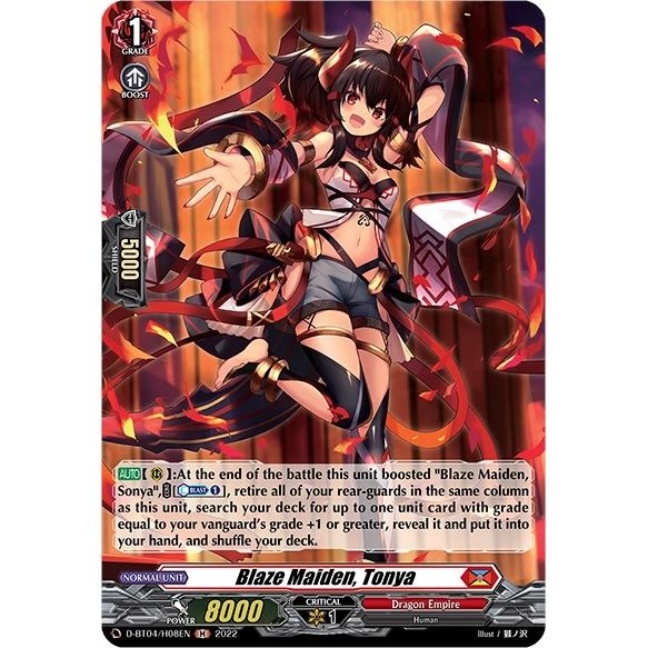 Image for Blaze Maiden, Tonya (Holo) (D-BT04/H08EN) (D-BT04) - Cardfight Vanguard