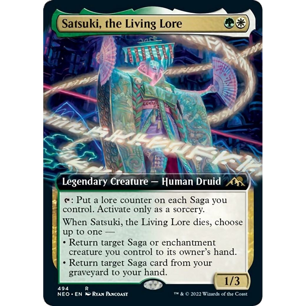 Image for Satsuki, the Living Lore (Extended Art) (494) (NEO) - Magic: The Gathering