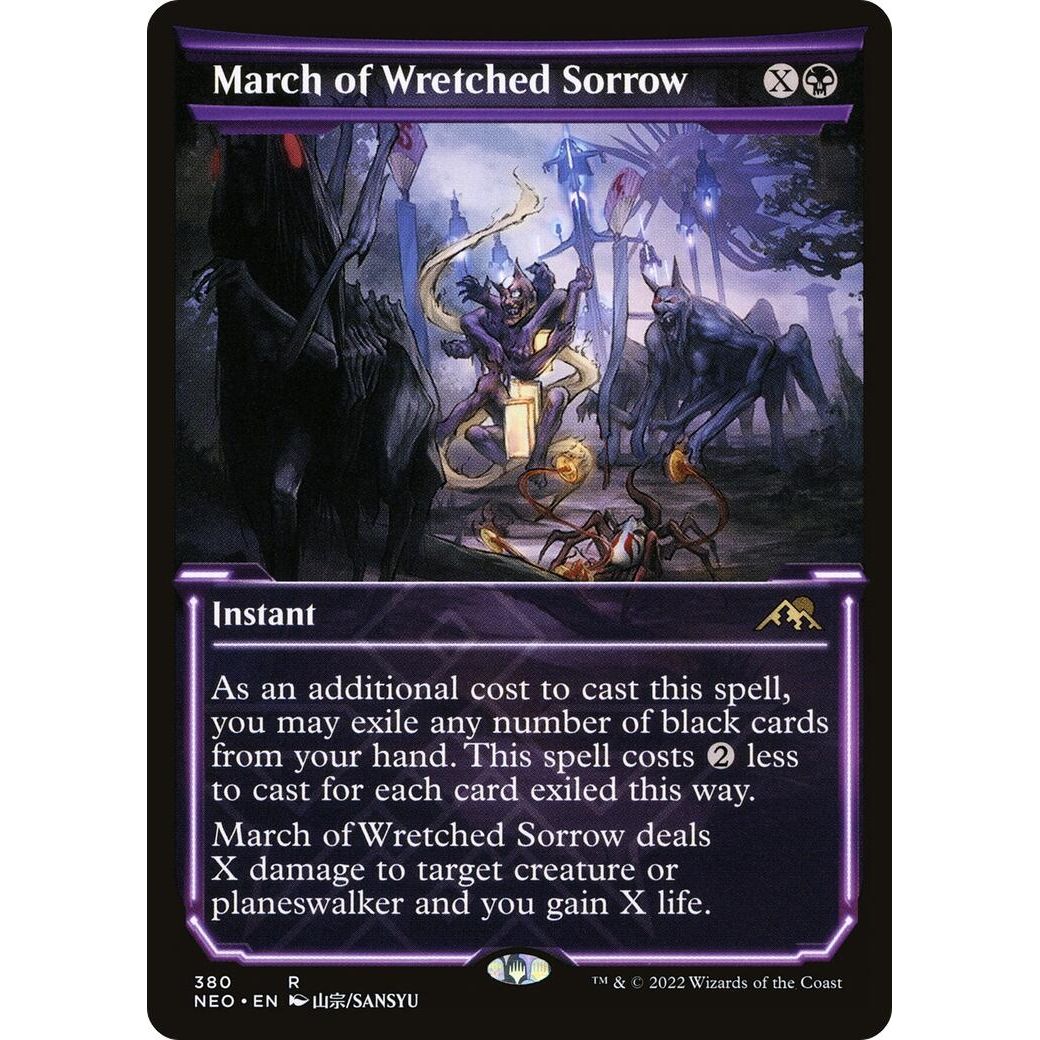 Image for March of Wretched Sorrow (Showcase) (380) (NEO) - Magic: The Gathering