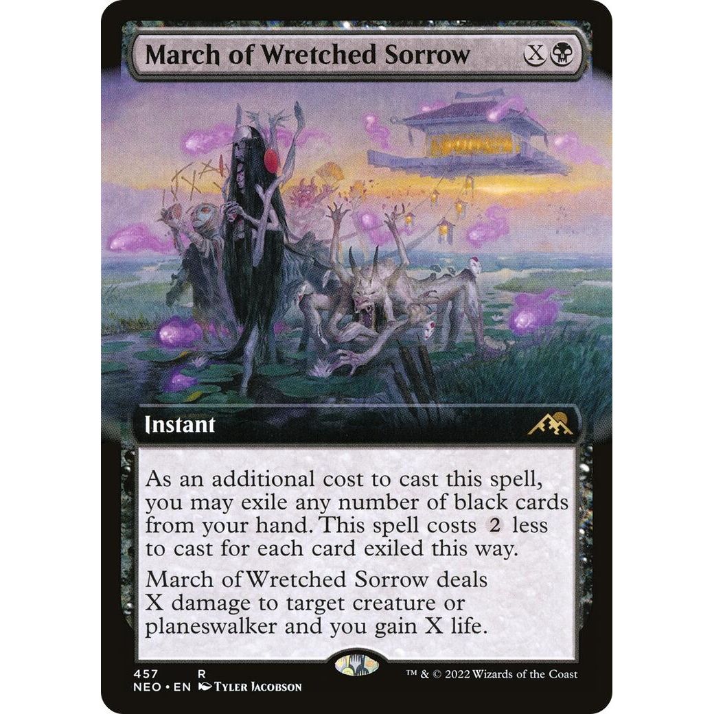 Image for March of Wretched Sorrow (Extended Art) (457) (NEO) - Magic: The Gathering
