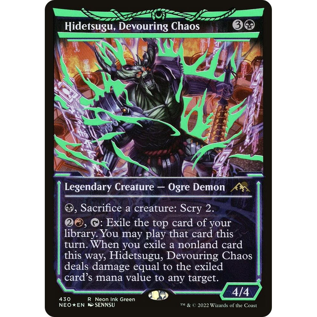 Image for Hidetsugu, Devouring Chaos (Neon Green) (430) (NEO) - Magic: The Gathering