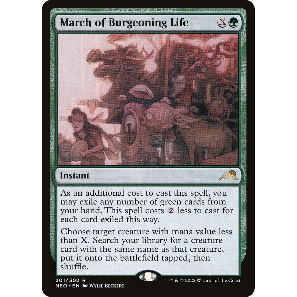 Image for March of Burgeoning Life (201) (NEO) - Magic: The Gathering