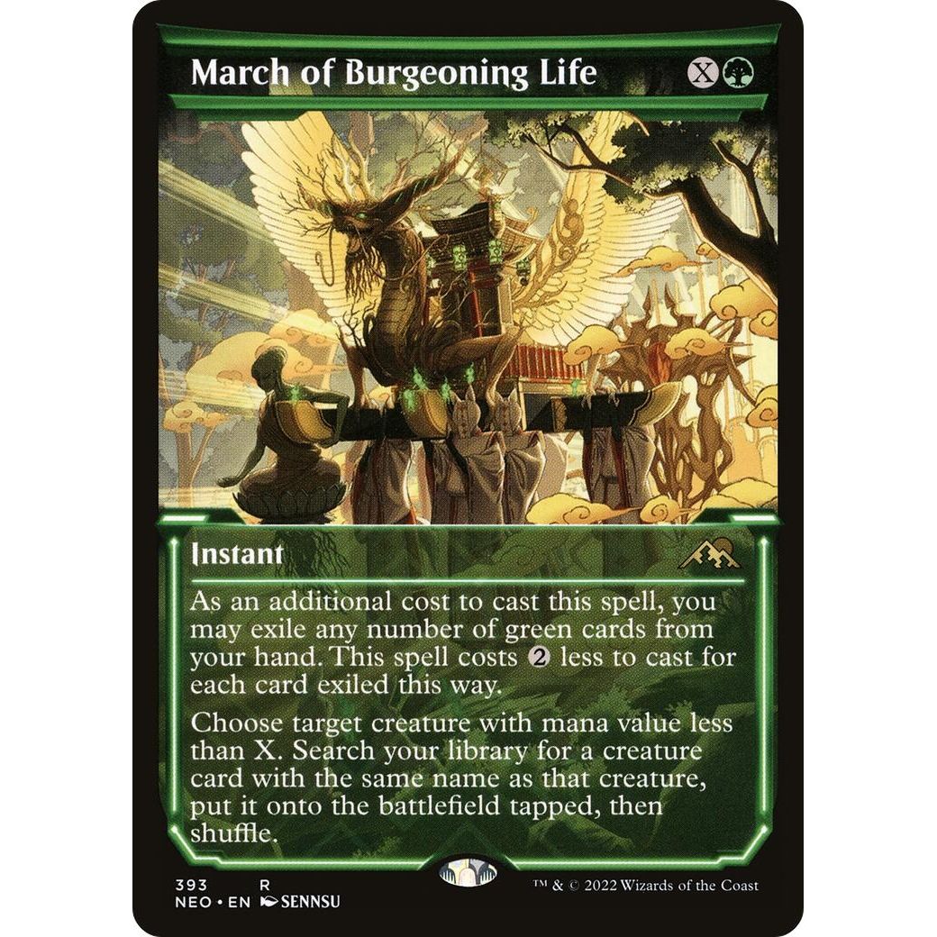 Image for March of Burgeoning Life (Showcase) (393) (NEO) - Magic: The Gathering