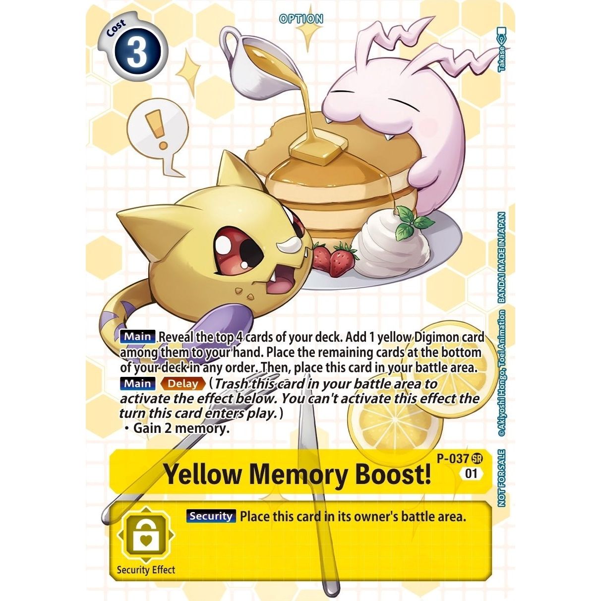 Image for Yellow Memory Boost! - P-037 (Next Adventure Box Promotion Pack) (P-037 SR) (D-PR) - Digimon Card Game