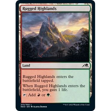 Image for Rugged Highlands (273) (NEO) - Magic: The Gathering