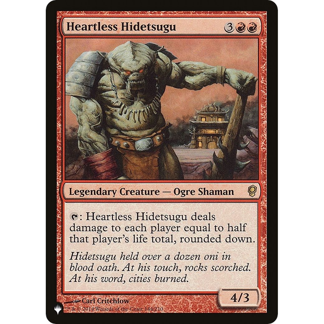Image for Heartless Hidetsugu (144/210) (LIST) - Magic: The Gathering