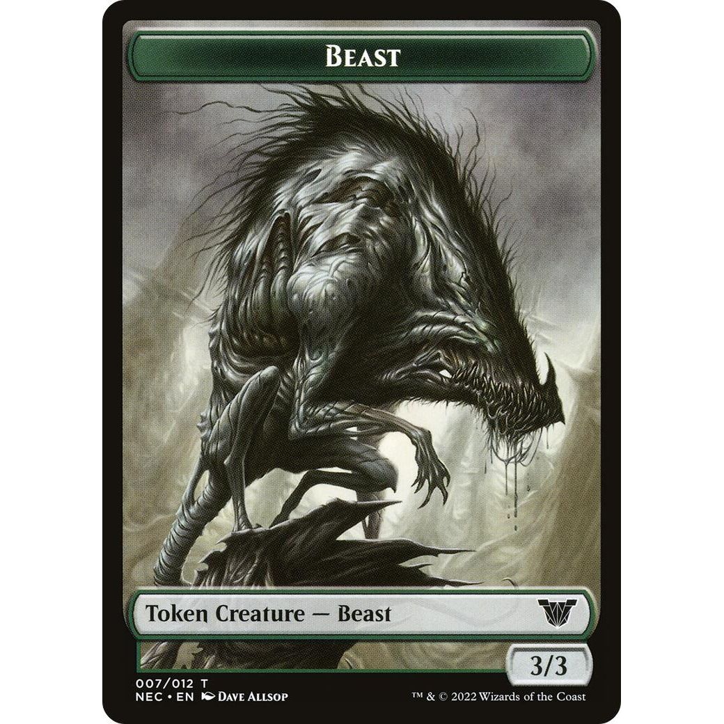 Image for Beast // Treasure Double-Sided Token (7 // 17) (NEC) - Magic: The Gathering