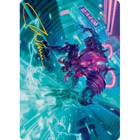 Image for Surgehacker Mech Art Card (Gold-Stamped Signature) (45) (ASNEO) - Magic: The Gathering