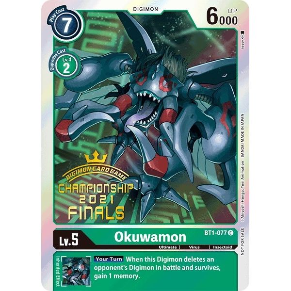 Image for Okuwamon (2021 Championship Finals Event Pack Alt-Art Gold Stamp Set) (BT1-077 C) (BT01-03A) - Digimon Card Game