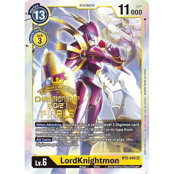 Image for LordKnightmon (2021 Championship Finals Event Pack Alt-Art Gold Stamp Set) (BT5-045 SR) (BT05) - Digimon Card Game