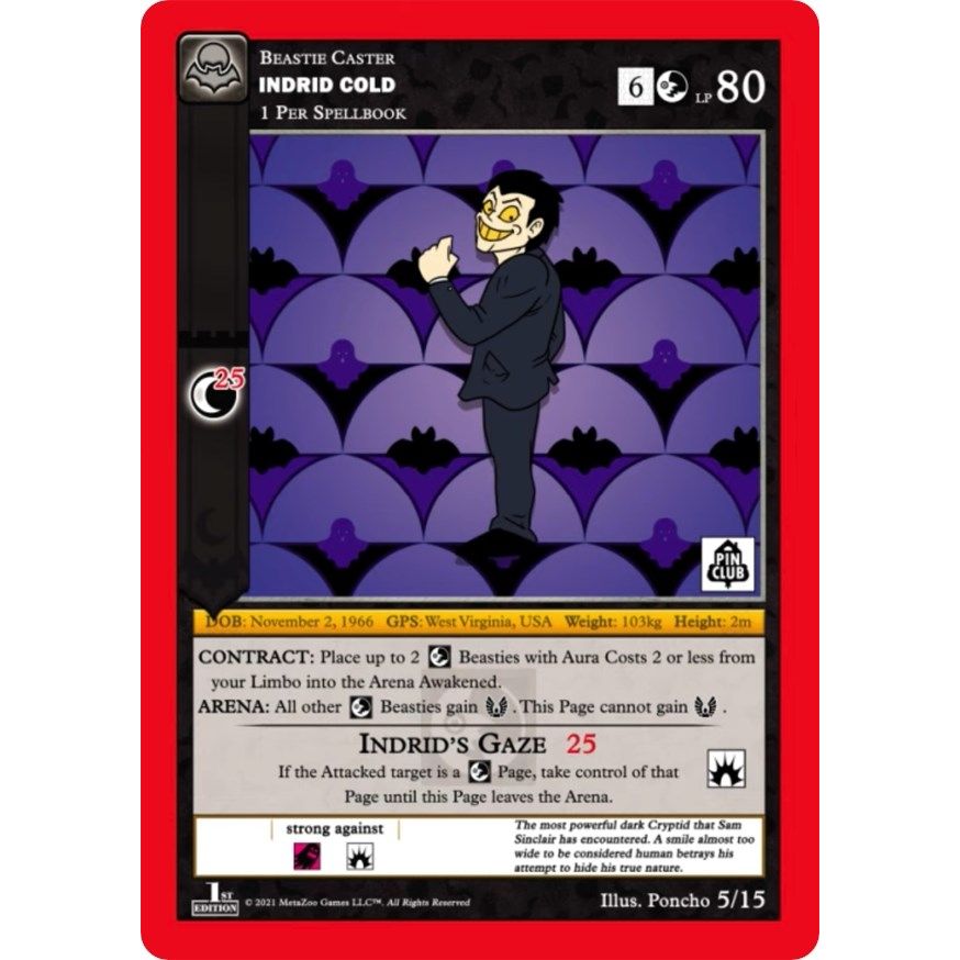 Image for Indrid Cold (Pin Club Nightfall Mystery Collection 1st Edition) (9/15) (MISC) - MetaZoo