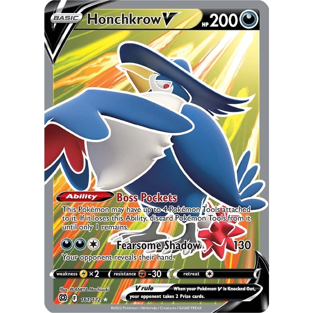 Image for Honchkrow V (Full Art) (161/172) (SWSH09) - Pokemon