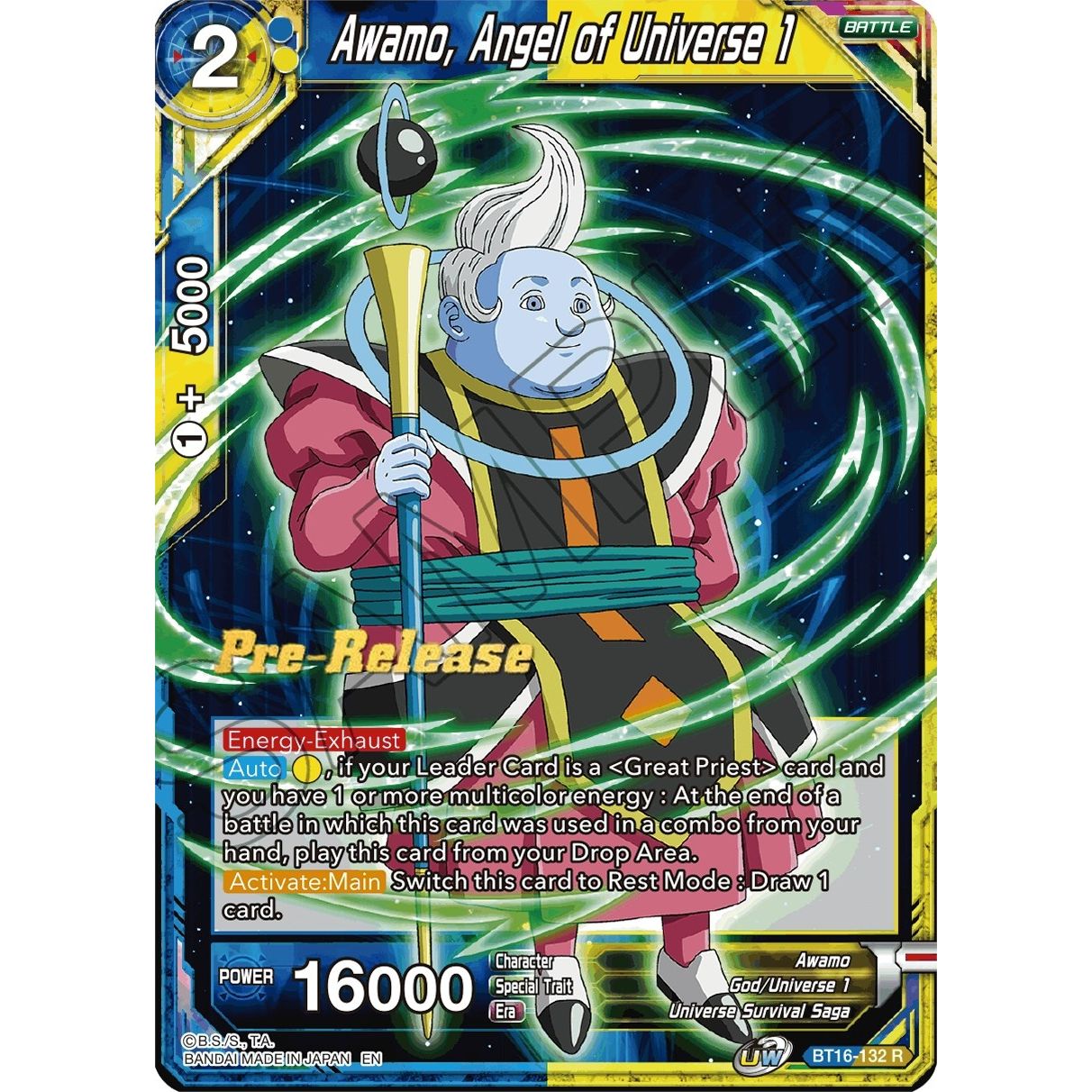 Image for Awamo, Angel of Universe 1 (BT16-132) (DBS-B16PRE) - Dragon Ball Super: Masters