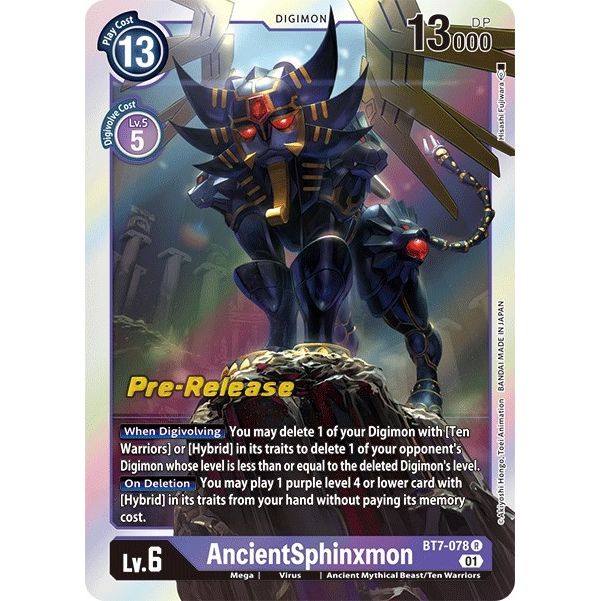 Image for AncientSphinxmon (BT7-078 R) (BT07_PR) - Digimon Card Game