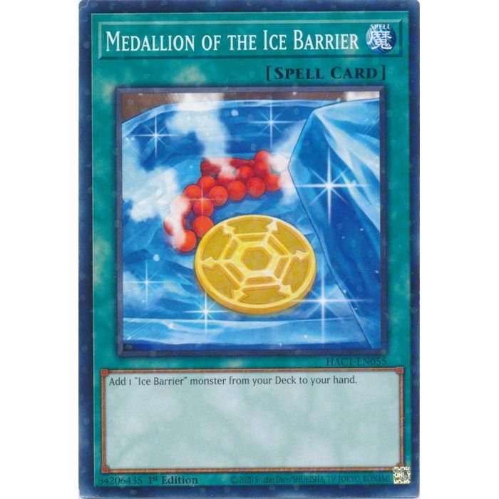 Image for Medallion of the Ice Barrier (Duel Terminal) (HAC1-EN055) (HAC1) - YuGiOh