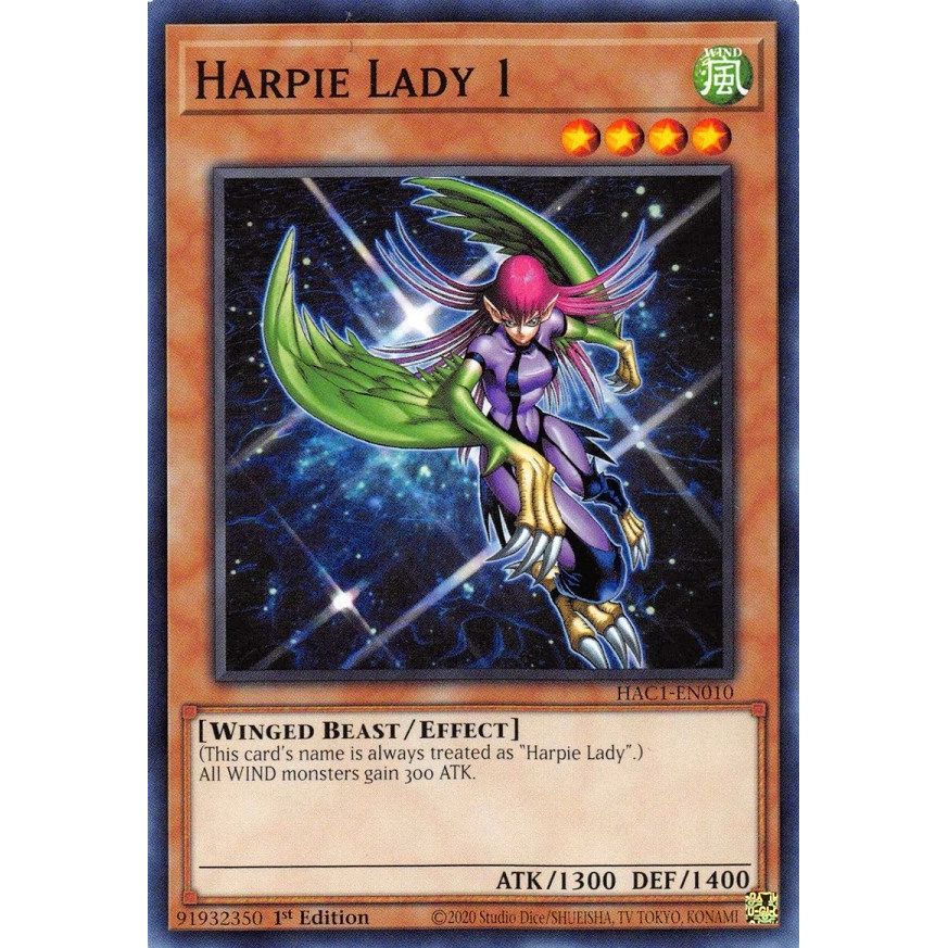 Image for Harpie Lady 1 (HAC1-EN010) (HAC1) - YuGiOh