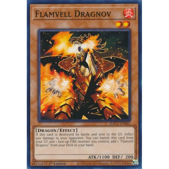 Image for Flamvell Dragnov (HAC1-EN065) (HAC1) - YuGiOh