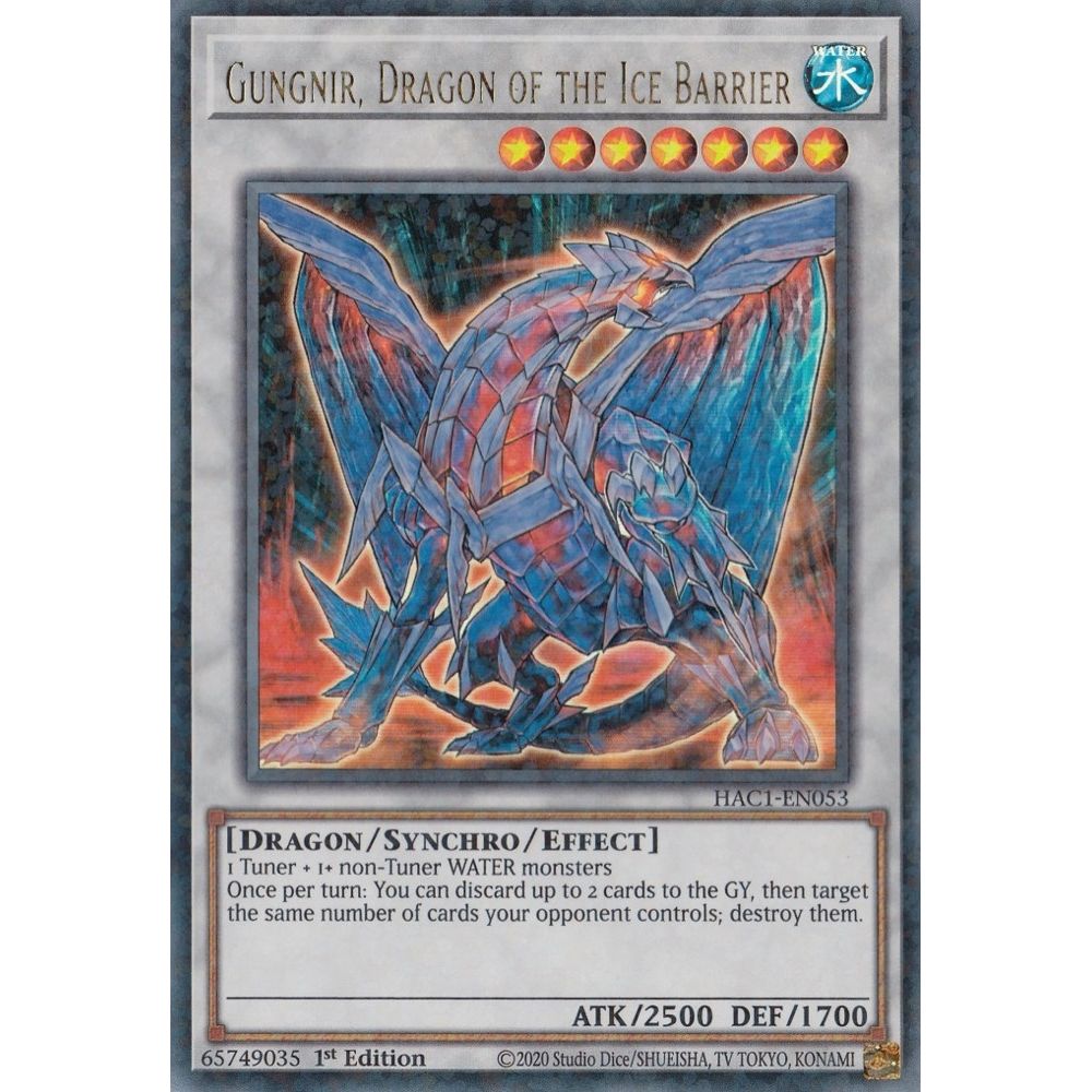 Image for Gungnir, Dragon of the Ice Barrier (Duel Terminal) (HAC1-EN053) (HAC1) - YuGiOh