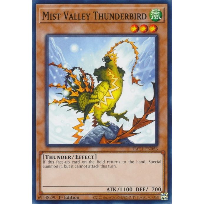 Image for Mist Valley Thunderbird (HAC1-EN056) (HAC1) - YuGiOh