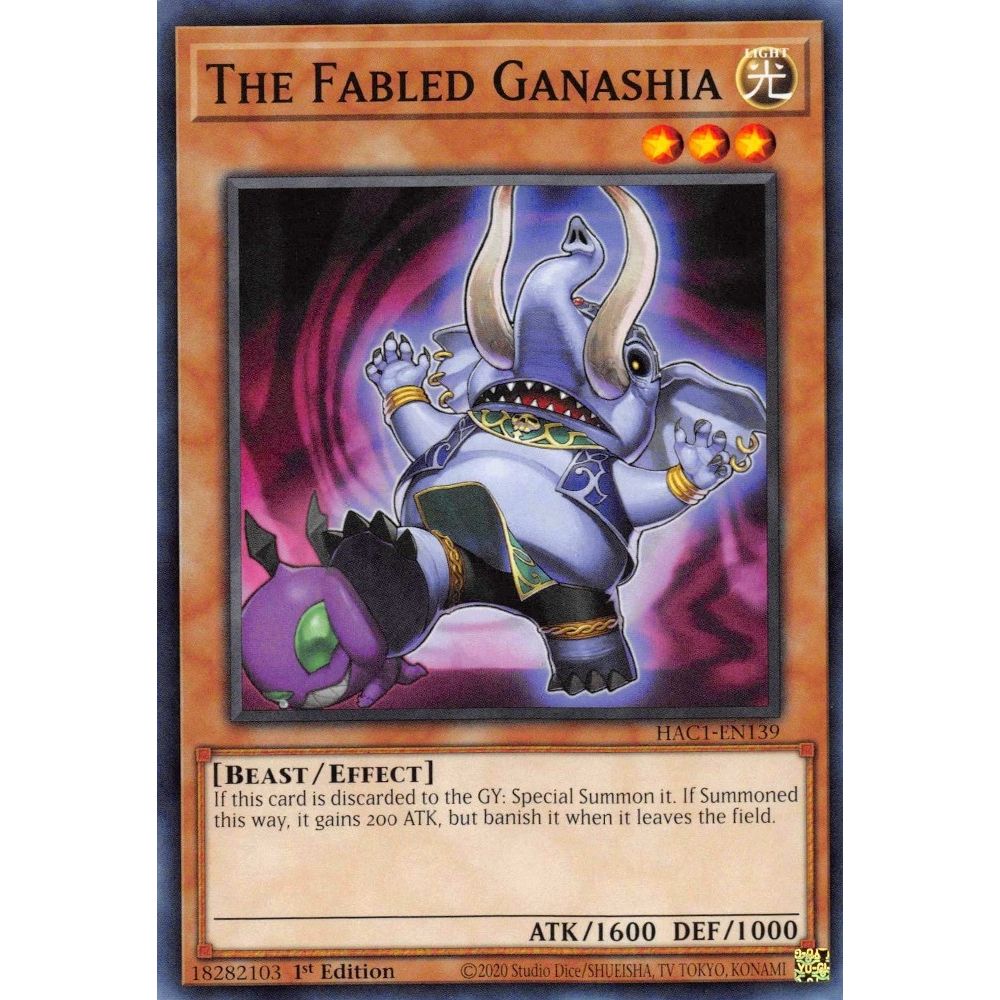Image for The Fabled Ganashia (HAC1-EN139) (HAC1) - YuGiOh