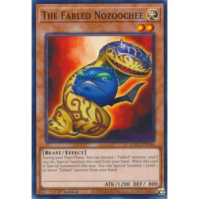 Image for The Fabled Nozoochee (HAC1-EN140) (HAC1) - YuGiOh