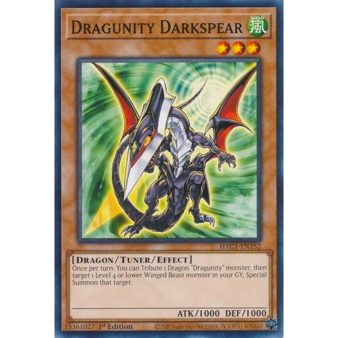Image for Dragunity Darkspear (HAC1-EN152) (HAC1) - YuGiOh