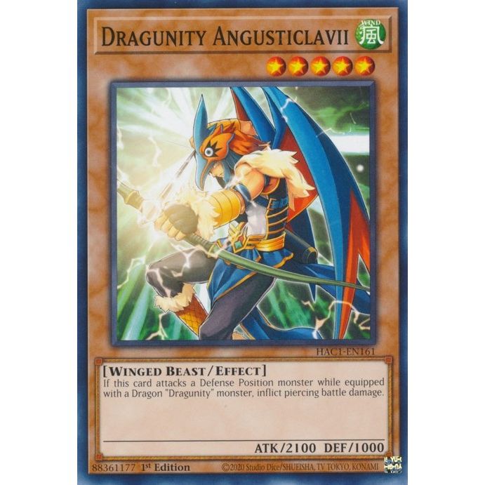 Image for Dragunity Angusticlavii (HAC1-EN161) (HAC1) - YuGiOh