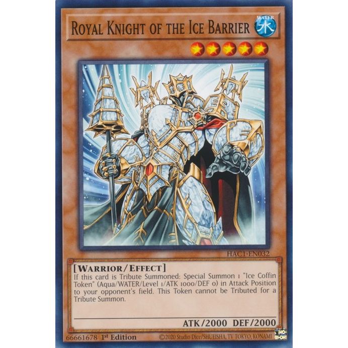 Image for Royal Knight of the Ice Barrier (HAC1-EN032) (HAC1) - YuGiOh