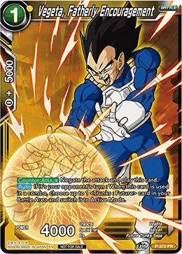 Image for Vegeta, Fatherly Encouragement (Tournament Pack Vol. 7) (P-372) (TPR) - Dragon Ball Super: Masters