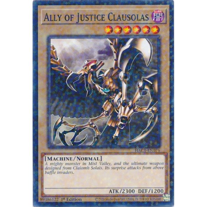 Image for Ally of Justice Clausolas (Duel Terminal) (HAC1-EN076) (HAC1) - YuGiOh