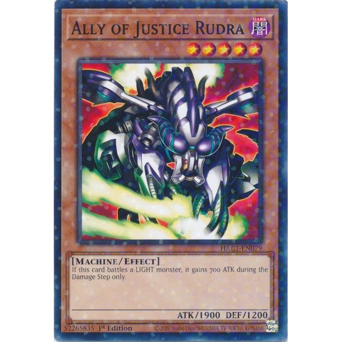 Image for Ally of Justice Rudra (Duel Terminal) (HAC1-EN079) (HAC1) - YuGiOh