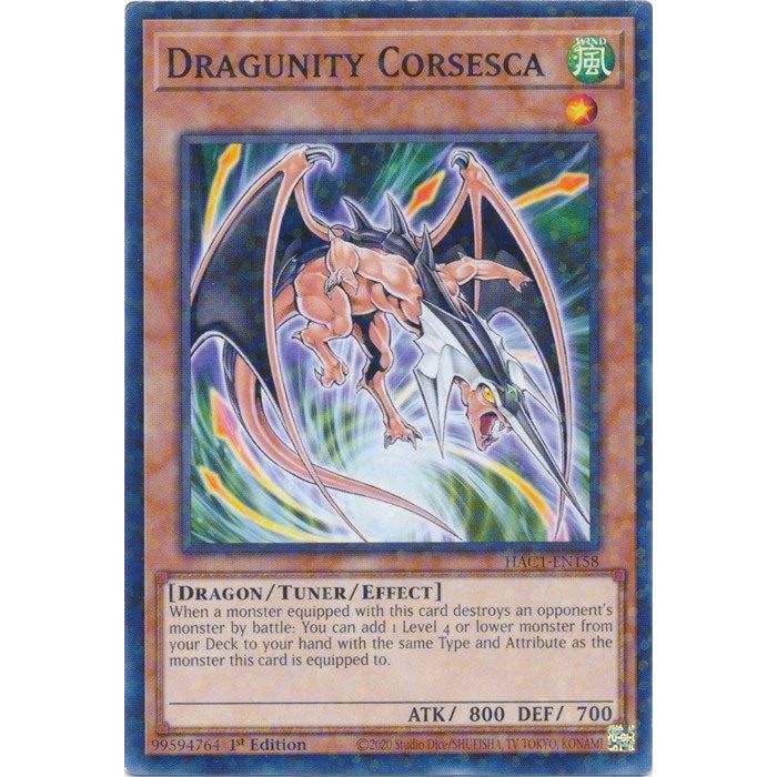 Image for Dragunity Corsesca (Duel Terminal) (HAC1-EN158) (HAC1) - YuGiOh