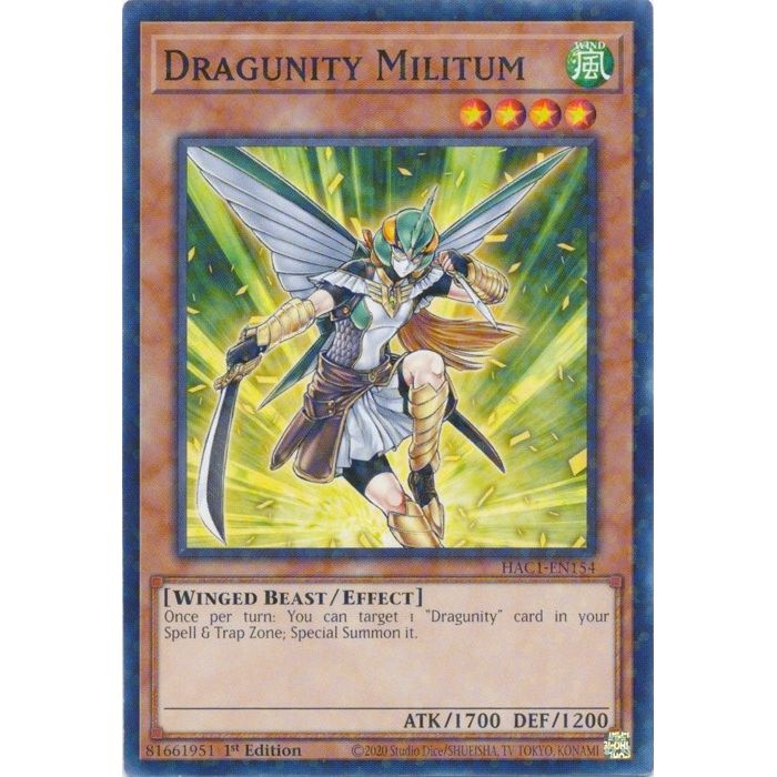Image for Dragunity Militum (Duel Terminal) (HAC1-EN154) (HAC1) - YuGiOh