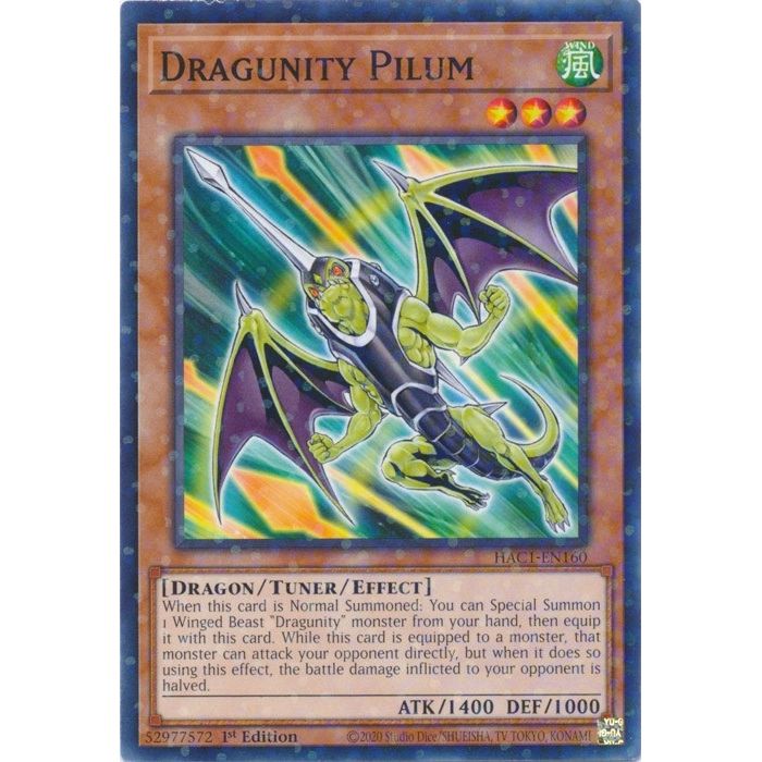 Image for Dragunity Pilum (Duel Terminal) (HAC1-EN160) (HAC1) - YuGiOh