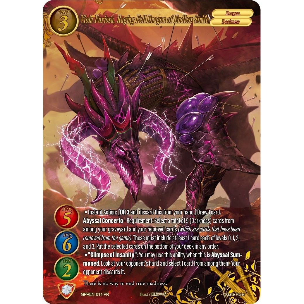 Image for Viola Furiosa, Raging Fell Dragon of Endless Strife (GPREN-014 PR) (GPR) - Gate Ruler