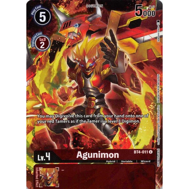 Image for Agunimon (Tamer's Evolution Box 2) (BT4-011 U) (BT04) - Digimon Card Game