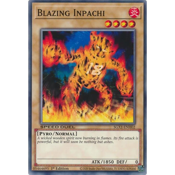 Image for Blazing Inpachi (SGX1-ENH02) - YuGiOh