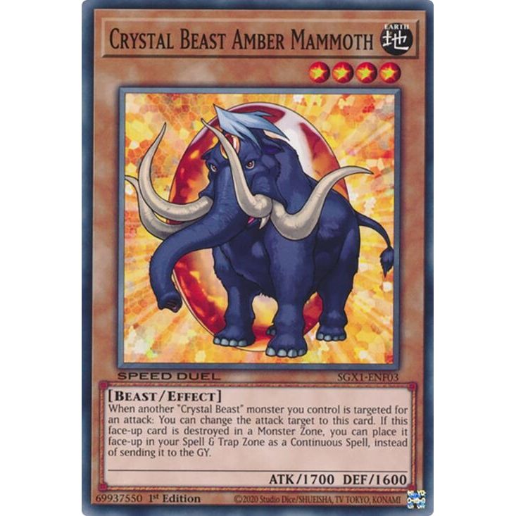 Image for Crystal Beast Amber Mammoth (SGX1-ENF03) - YuGiOh