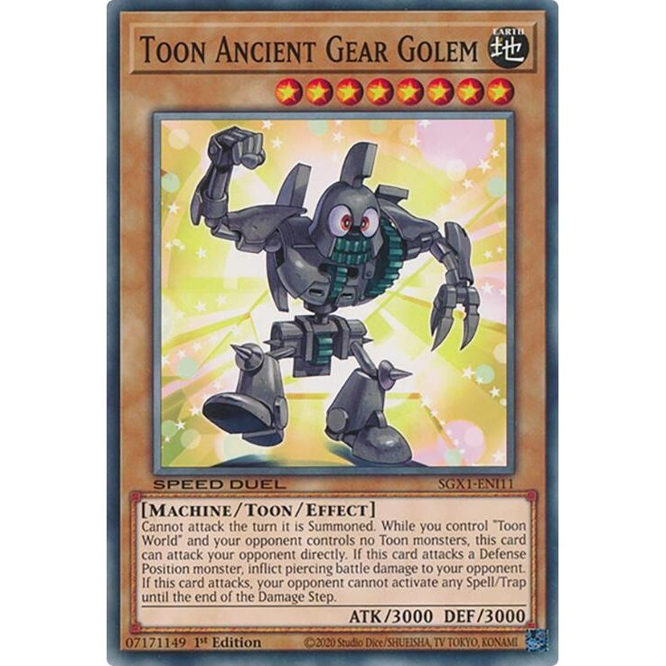 Image for Toon Ancient Gear Golem (SGX1-ENI11) - YuGiOh