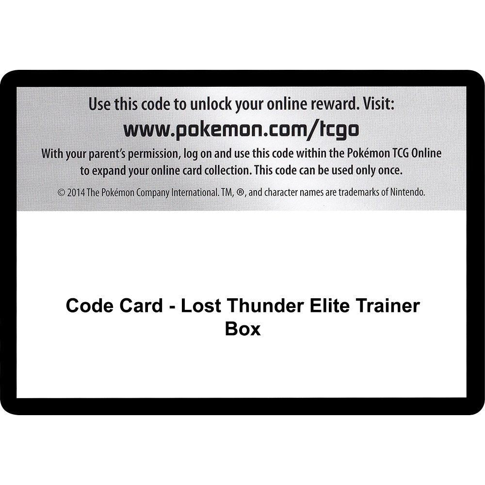 Image for Code Card - Lost Thunder Elite Trainer Box (SM8) - Pokemon