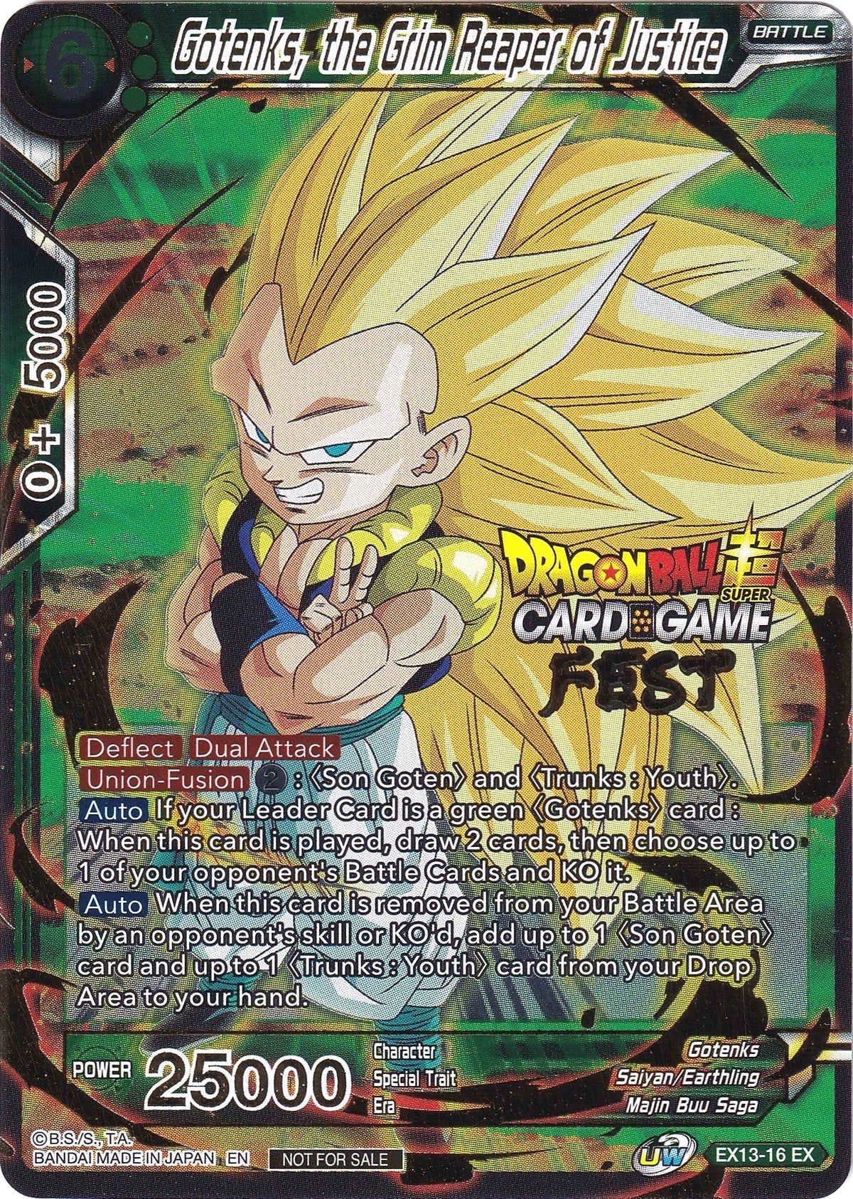 Image for Gotenks, the Grim Reaper of Justice (Card Game Fest 2022) (EX13-16) (TPR) - Dragon Ball Super: Masters