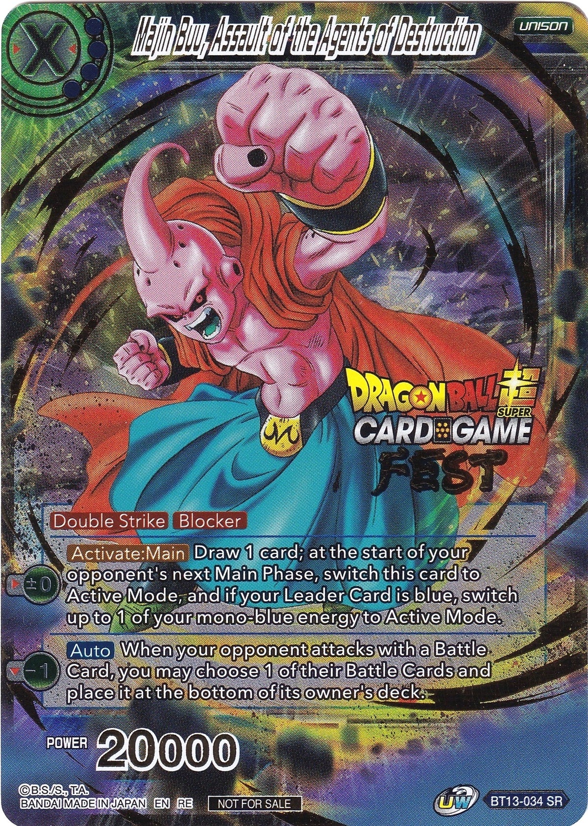 Image for Majin Buu, Assault of the Agents of Destruction (Card Game Fest 2022) (BT13-034) (TPR) - Dragon Ball Super: Masters