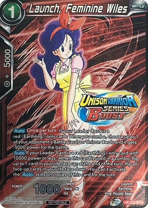 Image for Launch, Feminine Wiles (Event Pack 08) (Alternate Foil) (P-274) (TPR) - Dragon Ball Super: Masters