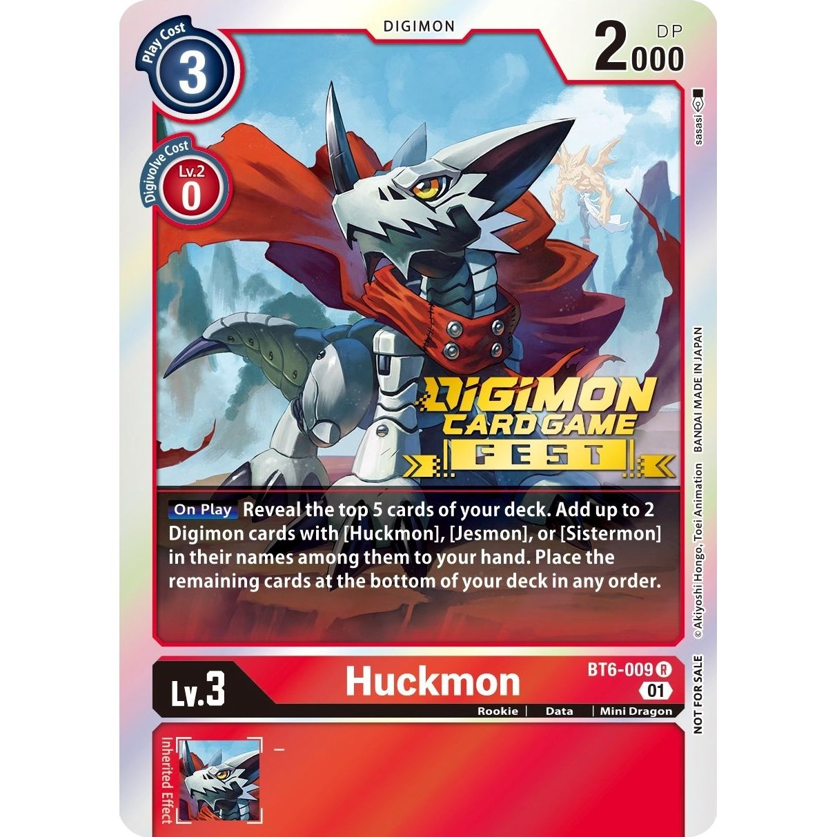 Image for Huckmon (Digimon Card Game Fest 2022) (BT6-009 R) (BT06) - Digimon Card Game