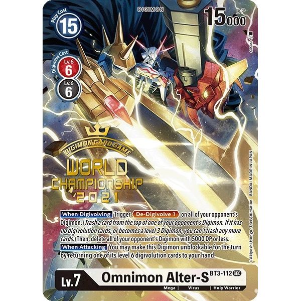 Image for Omnimon Alter-S (Secret Rare) (World Championship 2021) (BT3-112 SEC) (BT01-03A) - Digimon Card Game