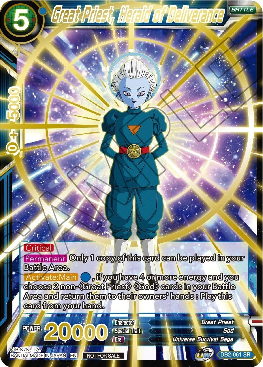 Image for Great Priest, Herald of Deliverance (Alternate Art) (DB2-061) (TPR) - Dragon Ball Super: Masters