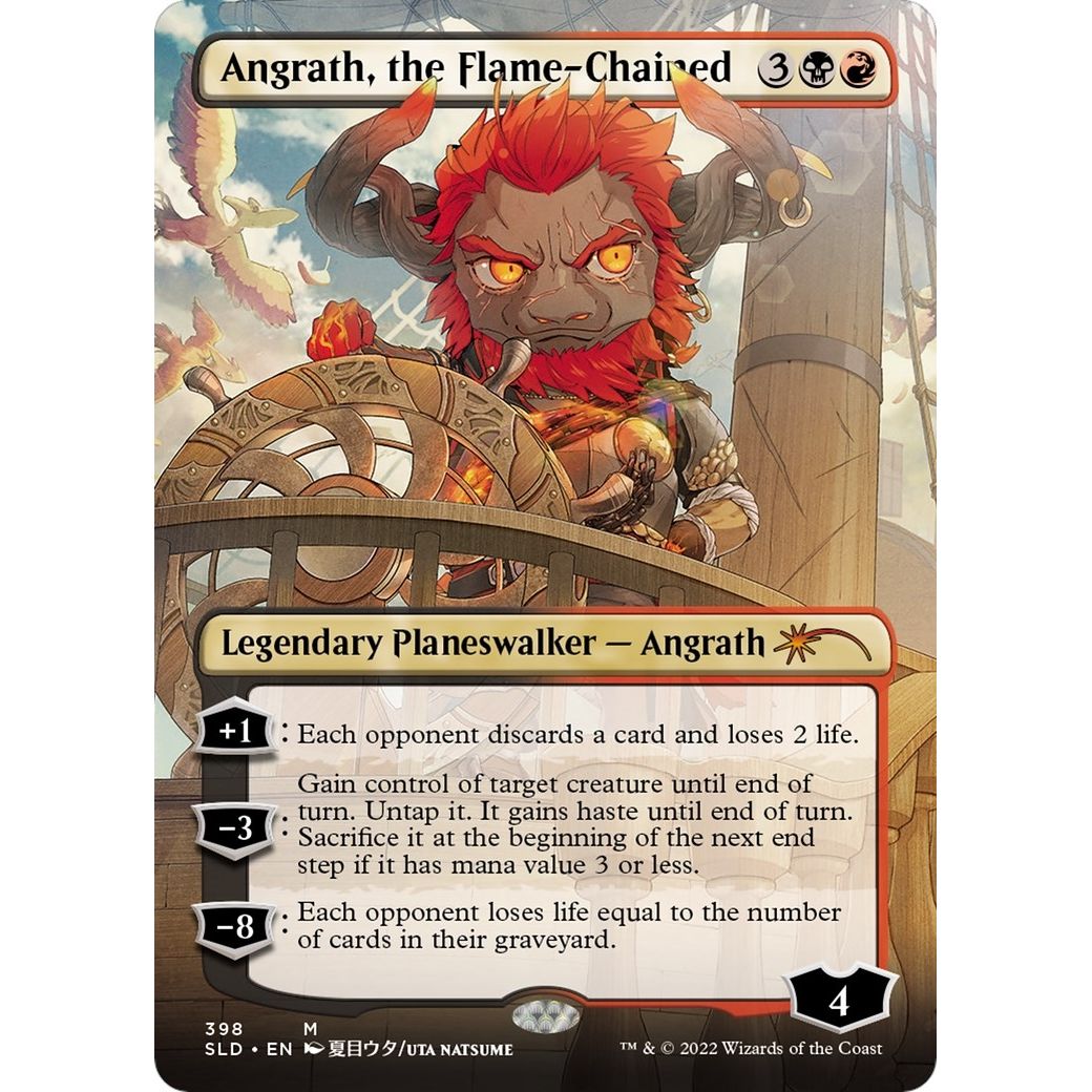 Image for Angrath, the Flame-Chained (Borderless) (398) (SLD) - Magic: The Gathering