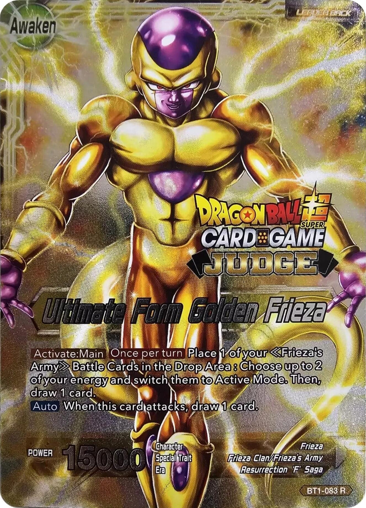 Image for Frieza // Ultimate Form Golden Frieza (Judge Pack Vol.11) (BT1-083) (TPR) - Dragon Ball Super: Masters